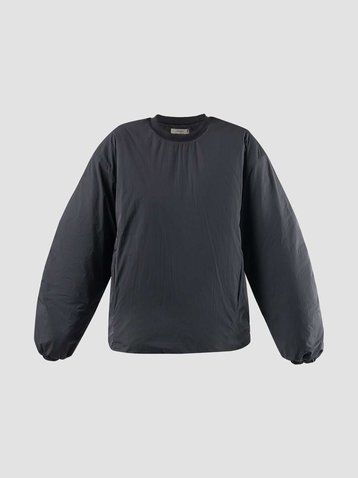 Charcoal reversible padded sweatshirt