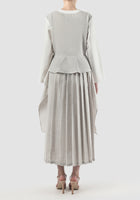 White Alana long-sleeved maxi dress