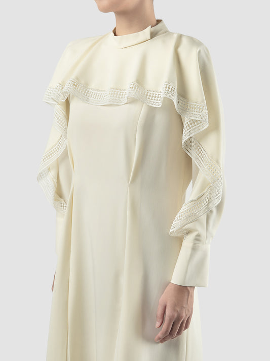 White Saja lace-embellished maxi dress