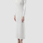 White turtleneck long dress