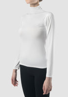 White turtleneck long-sleeved inner top