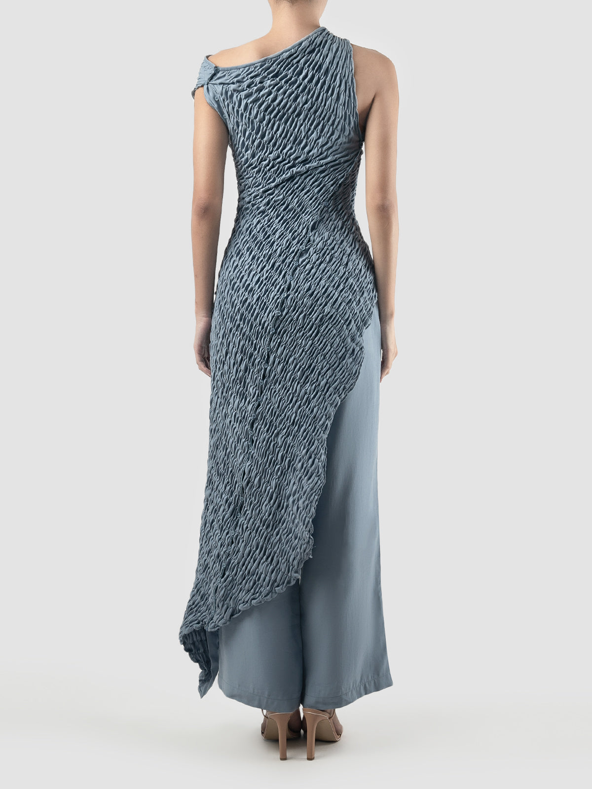 Provence grey Slanted multiway long skirt