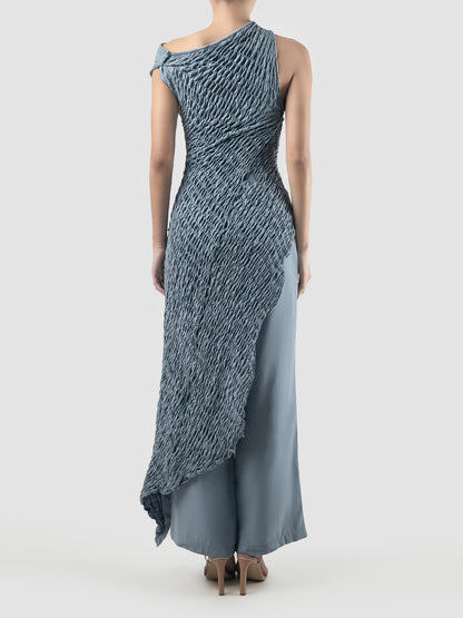 Provence grey Slanted multiway long skirt