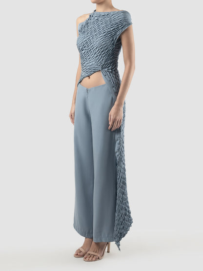 Provence grey Slanted multiway long skirt