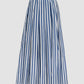 Blue-white stripes maxi skirt