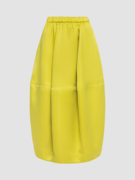 Lime Volume long skirt