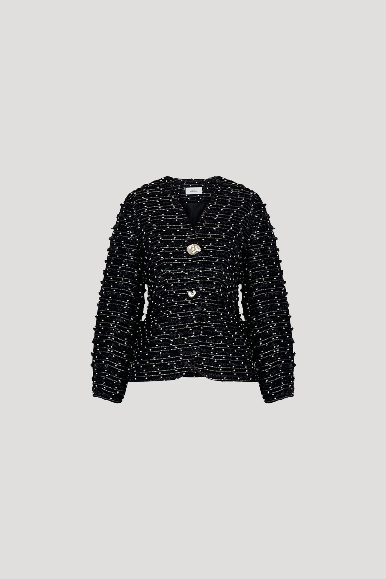 Black Tweed Awabi Jacket