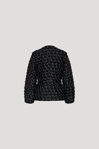 Black Tweed Awabi Jacket