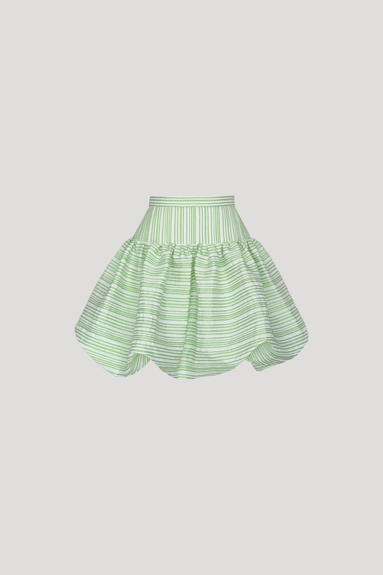 Green Stripes Cambre Skirt