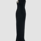 Single Emoji long gown in Black