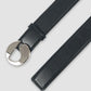 Black leather belt with Coperni logo