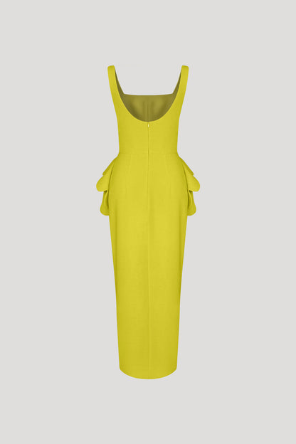 Lime Green Degage Dress