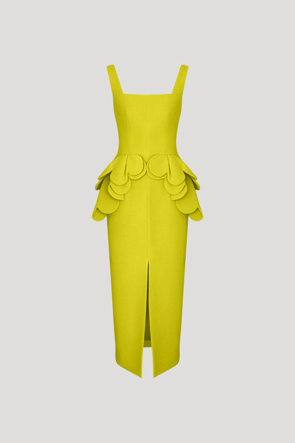 Lime Green Degage Dress