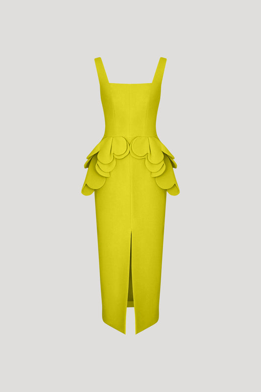 Lime Green Degage Dress