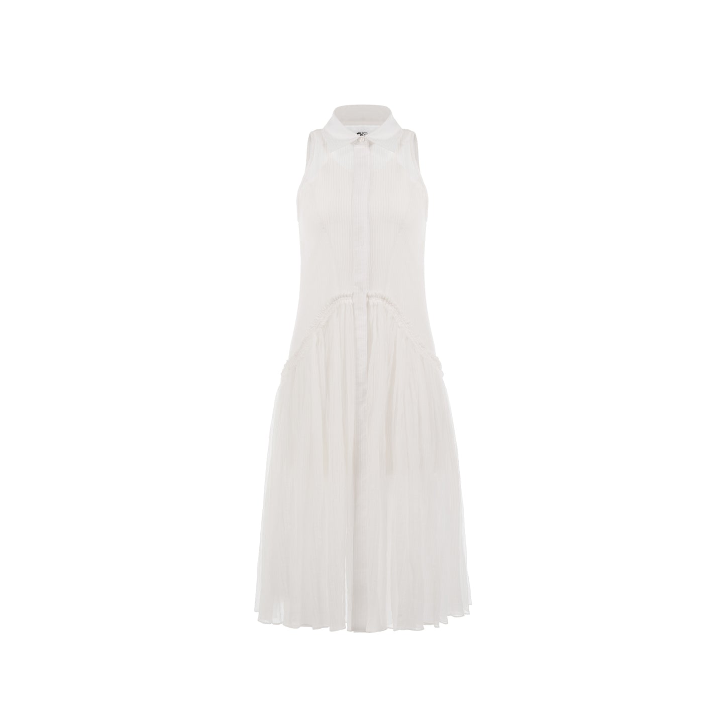 White Nitida sheer smock dress