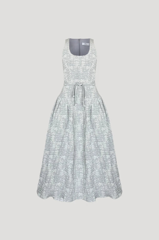 Crinkled Blue Apodeme Dress