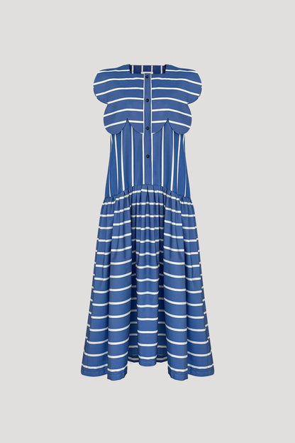 Blue Stripes  Tentorium Dress