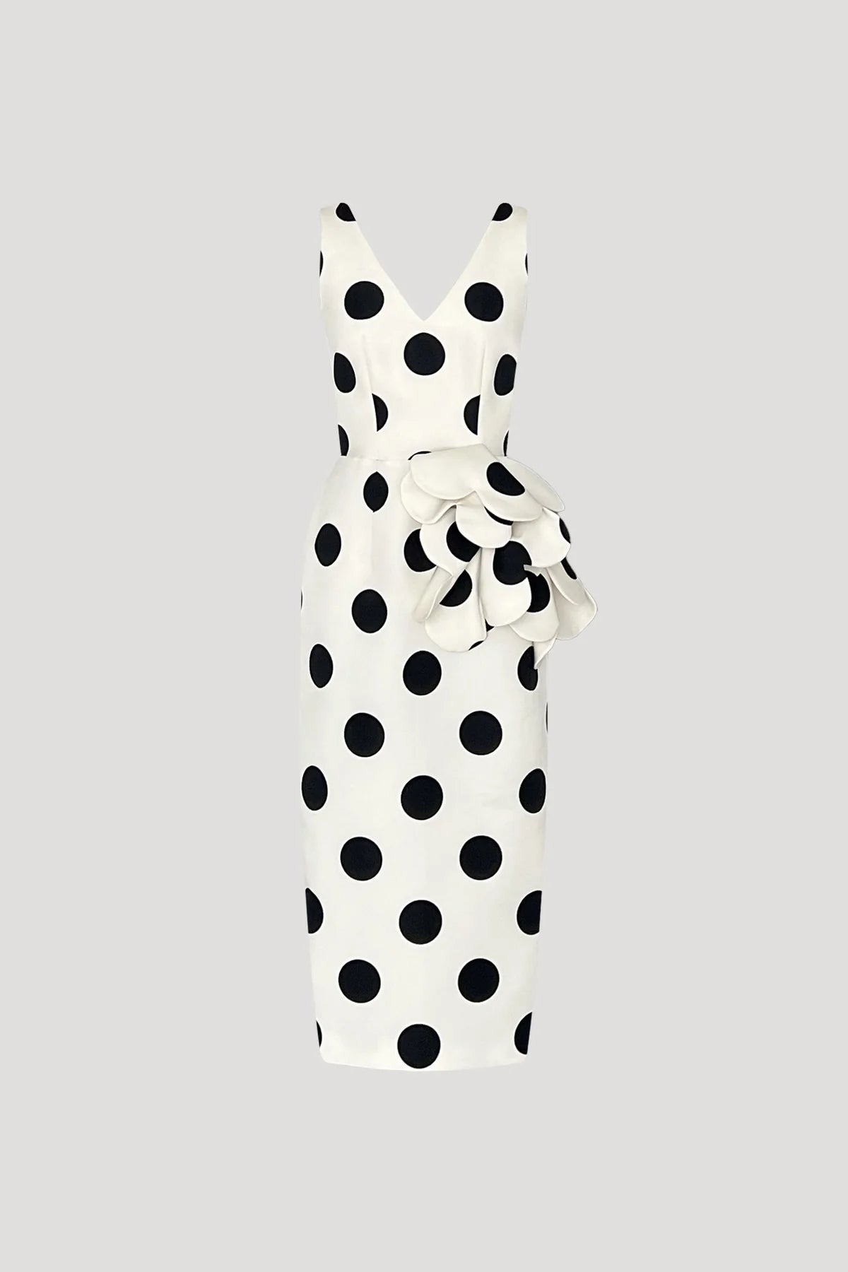 White Dot on Black Hinageshi Dress