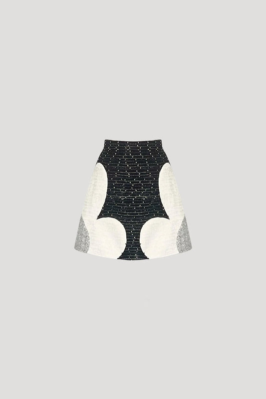 Black Tweed Suisen Skirt