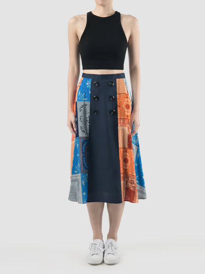 Alstro multicolor bandana midi skirt