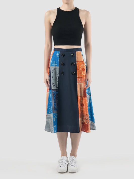Alstro multicolor bandana midi skirt