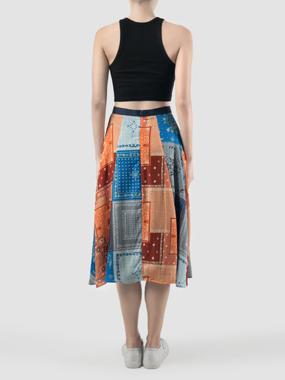 Alstro multicolor bandana midi skirt