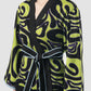 Green Ansel kimono with Swirll pattern
