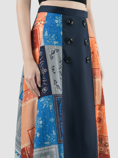 Alstro multicolor bandana midi skirt