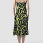 Green Ansel dress with Swirll pattern