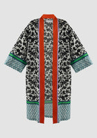 Multicolored Flo kimono with doodle pattern