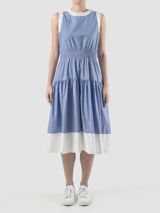 Aster Dress Stripes In Blue