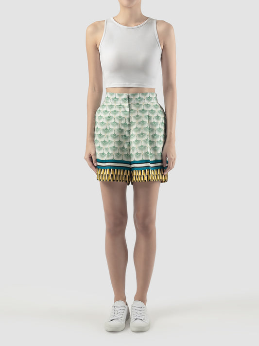 Mint Admira Swan printed shorts