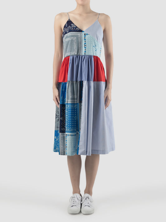 Prim multicolor bandana midi-dress