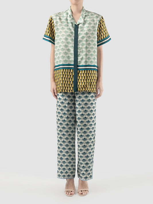Carey Shirt Swan In Mint