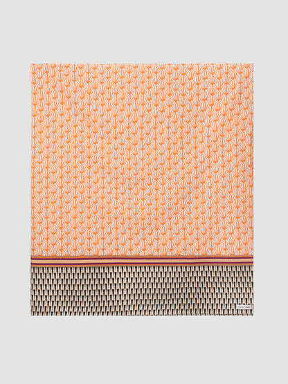 Shell Slash orange and white printed sarong
