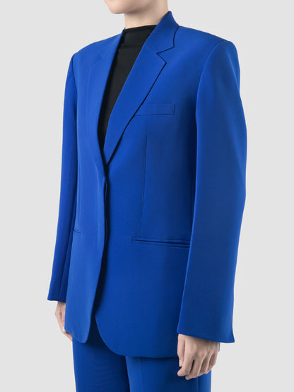 Cobalt Blue Single-breasted Blazer
