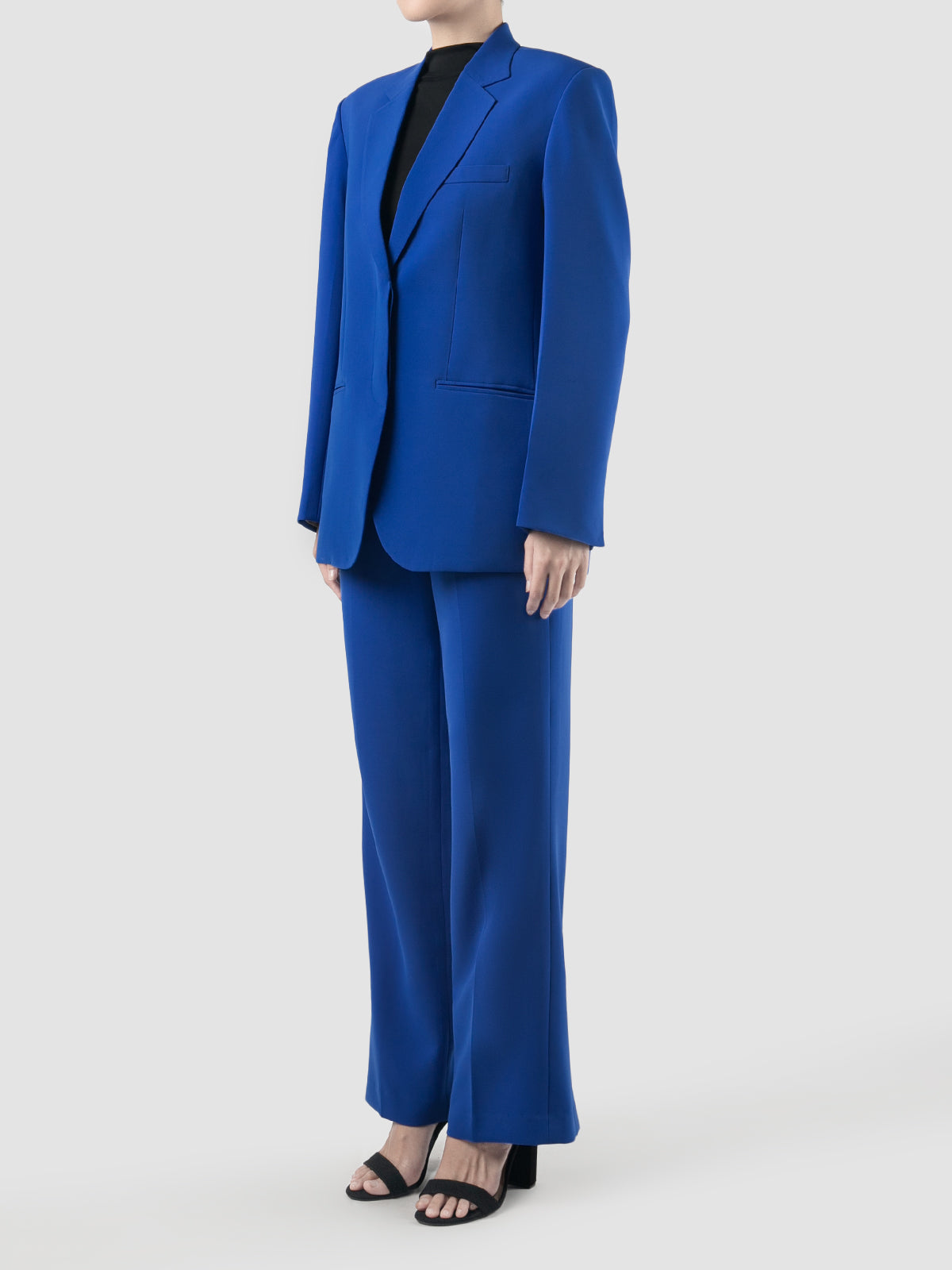 Cobalt Blue Single-breasted Blazer