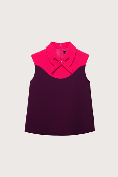Cerise & Dark Fuchsia Two-tone Bow Tip Top