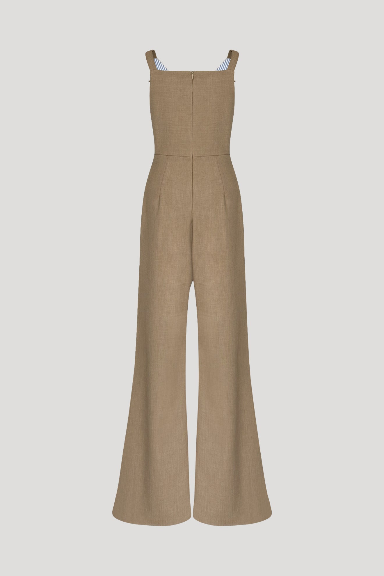 Shadow Brown & Blue Stripes Fouette Jumpsuit