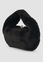 Black oak Boh Shearling mini handbag