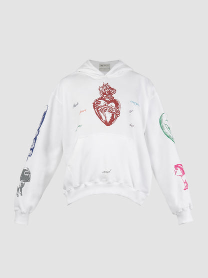 HOTEL X Andre Yoga Tomorrow Hoodie in White