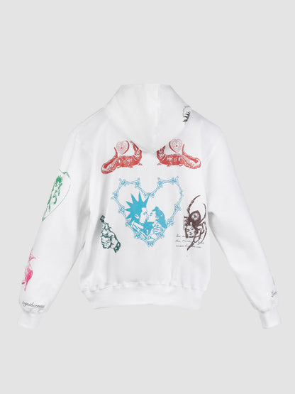 HOTEL X Andre Yoga Tomorrow Hoodie in White