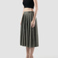 Brown Helve midi pleated skirt