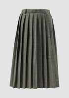 Brown Helve midi pleated skirt