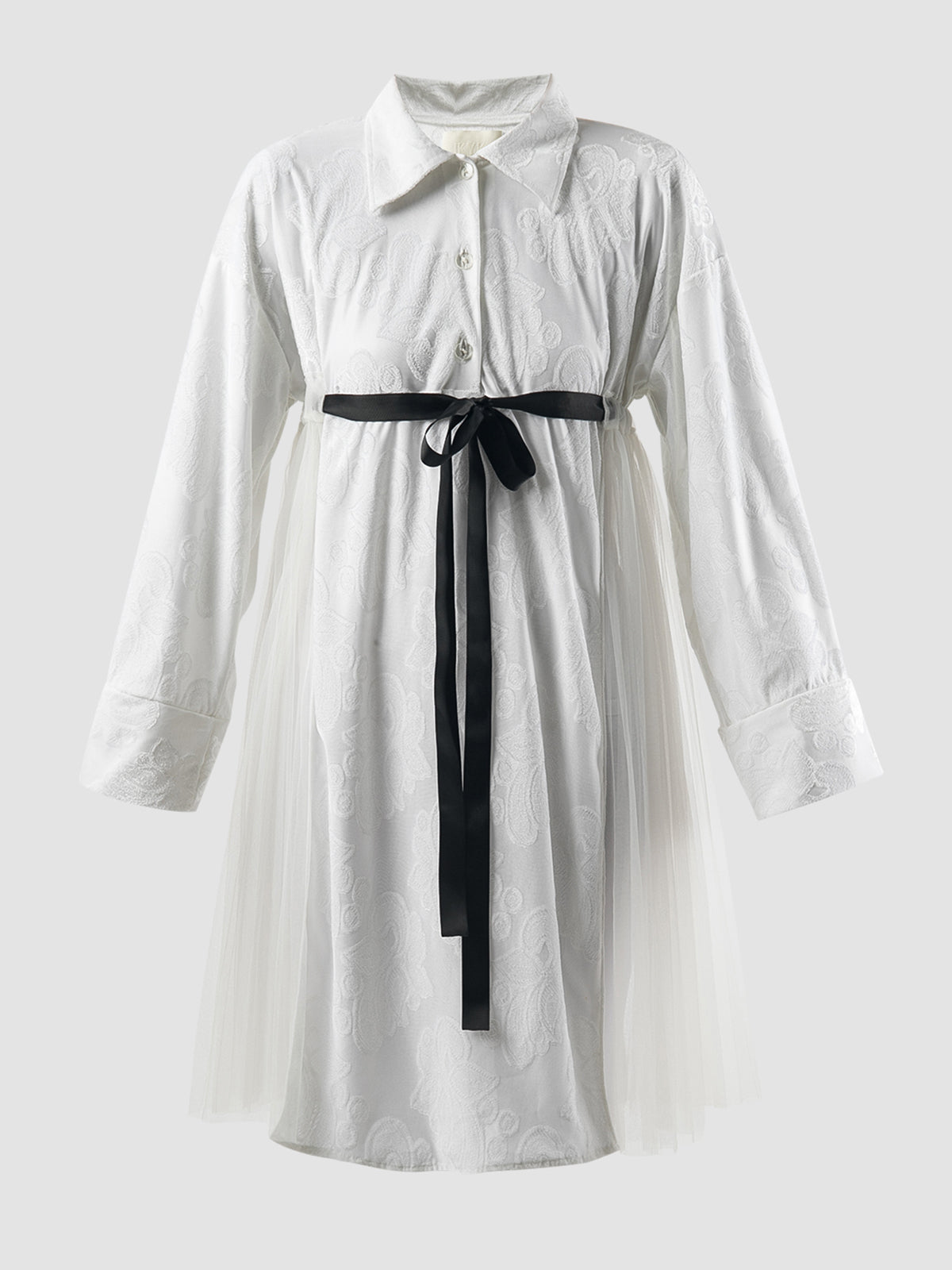 Agara white long-sleeved tunic
