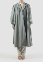 Grey Kumara pleated long coat