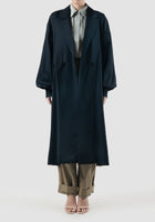 Charu Pleats Long Outer In Navy