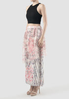 Evening Primrose maxi layered pleats skirt