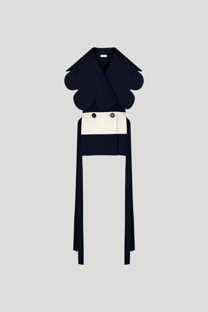 Dark Blue & Beige Itachi Vest