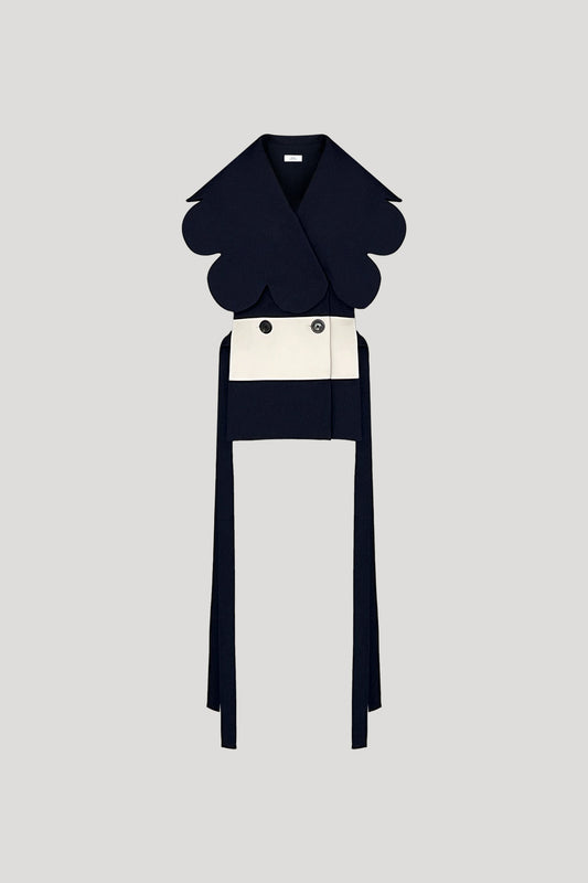 Dark Blue & Beige Itachi Vest